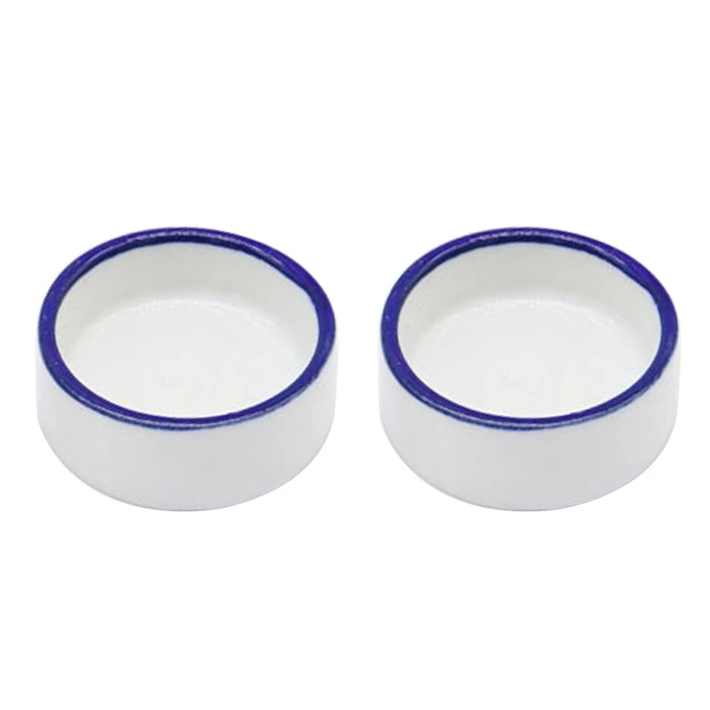 Mini Ceramic Reptile Water & Food Bowl — Set of 2 for Spiders, Geckos & Tortoises