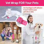Self-Adhesive Pet Wound Wrap — Breathable Elastic Bandage, No Clips Needed