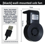 Mini USB Aquarium Cooling Fan (5V, 3W, Speed Regulation, Fish Tank Cooling)