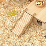 Wooden Wave Staircase & Slide — Hamster Cage Climbing Toy