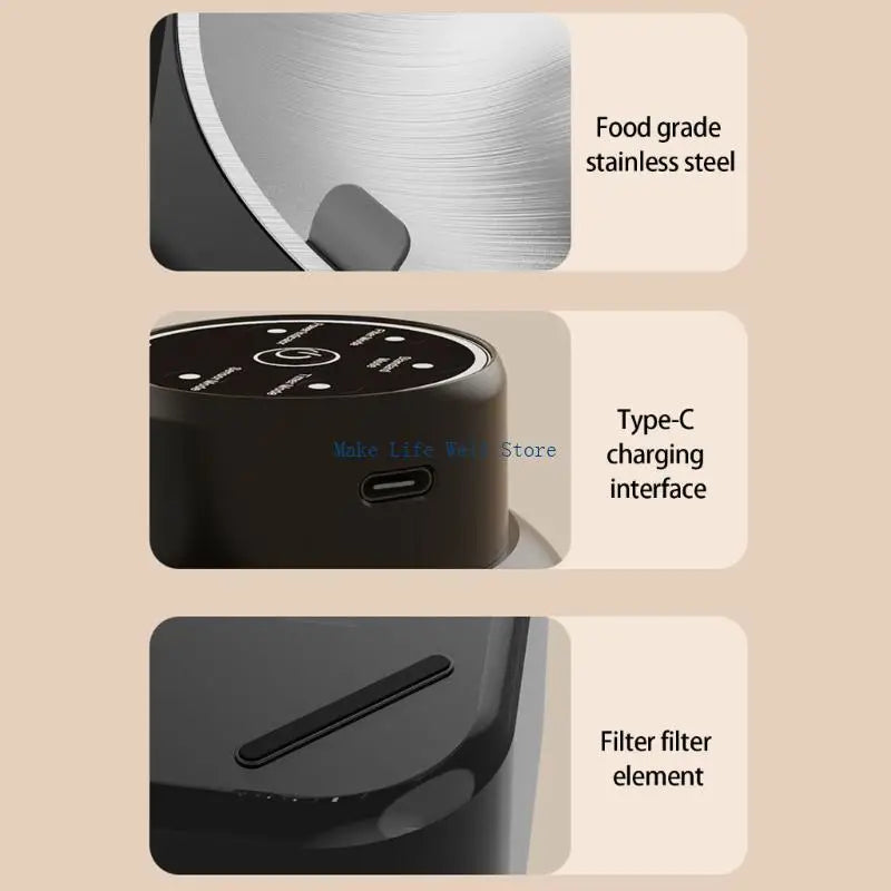 2.8L Auto Circulating Pet Water Fountain (Stainless Steel Tray, Non-Slip)