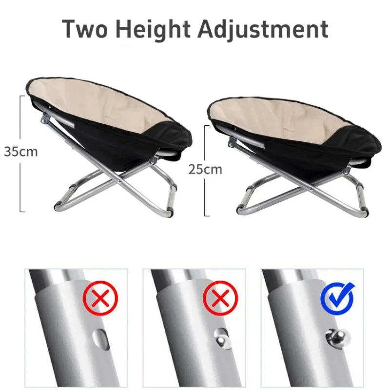 Portable Foldable Pet Moon Chair for Outdoor Camping