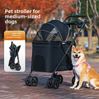 Lightweight Foldable All-Purpose Outdoor Dog Cart for Medium & Large Breeds