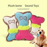 Plush Squeaky Bone Toy — Chew Toy for Small & Medium Dogs