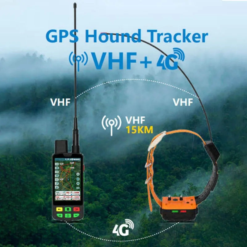 GPS Dog Collar with Radio Tracking - Long-Range Real-Time Locator for Hunting Dogs