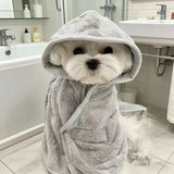 Quick-Drying Pet Bathrobe — Absorbent Towel Robe for Dogs & Cats