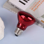 UVA Red Glow Reptile Heat Bulb — Day & Night E27 Basking Lamp, 25W–100W