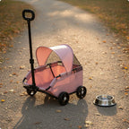 Small Foldable Outdoor Pet Stroller for Cats — Park-Ready Compact Travel Cart