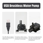 Mini Brushless Submersible Water Pump (DC5V, Ultra-Quiet, Fountain & Aquarium)