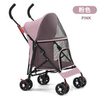 Cool Mesh All-Road Pet Stroller with Removable Liner & Safety Tether