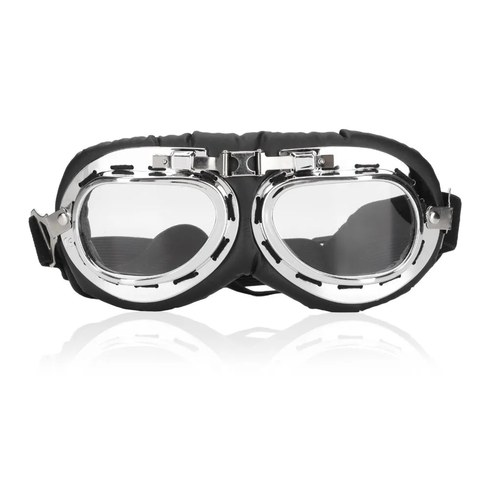 Oversized Dog Eye Visor Goggles (UV-Blocking, Wind Proof, Harley Style)