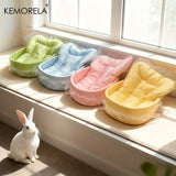 Fluffy Bunny Princess Bed — Plush Nest with Lace Trim