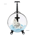 Transparent Window Foldable Pet Stroller Trolley for Dogs & Cats — Lightweight Compact Wheeled Travel Carrier