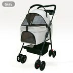 Detachable Washable Pet Stroller Trolley for Small & Medium Dogs & Cats — Lightweight Travel Carrier
