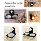 Suction-Mount Reptile Feeder & Water Bowl — Space-Saving Terrarium Dish
