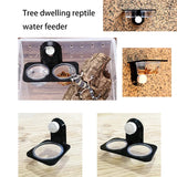 Suction-Mount Reptile Feeder & Water Bowl — Space-Saving Terrarium Dish