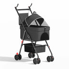 Detachable Lightweight Foldable Pet Cart for Teddy Dogs & Cats — Small Outdoor Going-Out Carrier