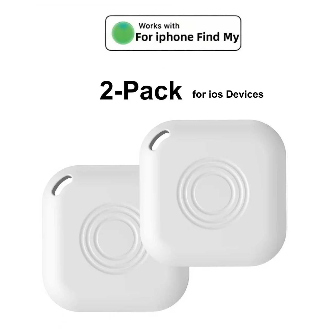 2-Pack Smart Tags for Apple Find My - Mini GPS for Pets, Keys & Luggage