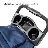 Pet Stroller Luxury Folding Dog Stroller Outdoor Pet Trolley Carrier Travel Large Wheels