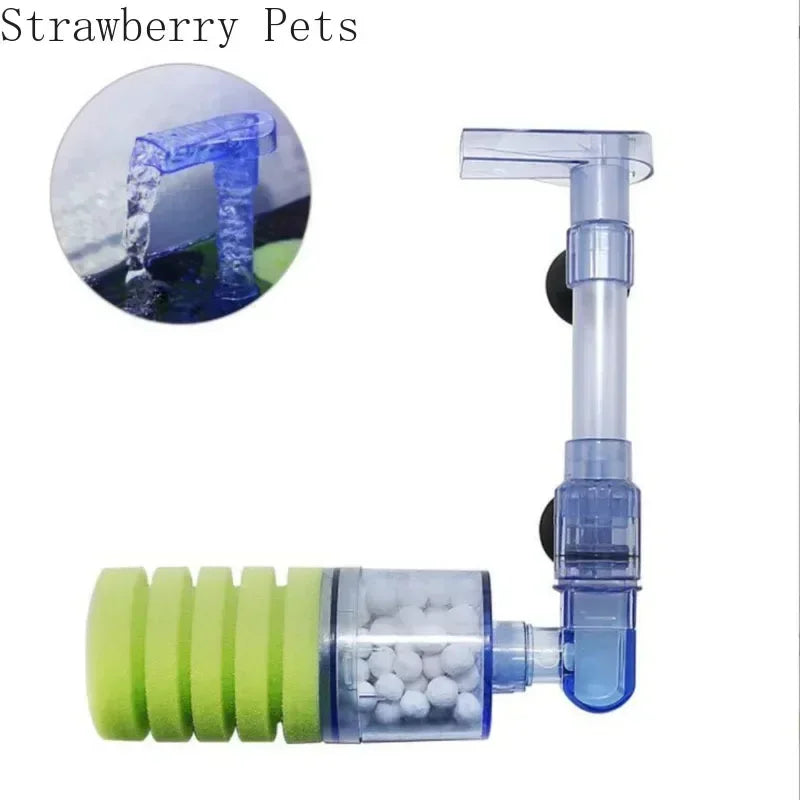 Aquarium Surface Skimmer Filter (Air Pump Driven, Oil Film Removal)