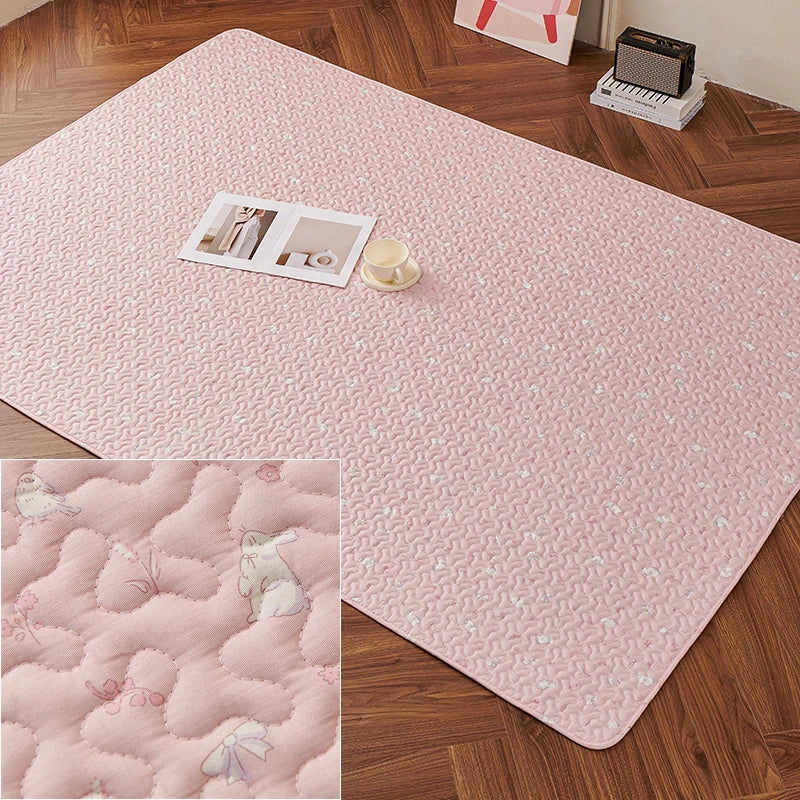 Washable Rabbit Floor Mat — Cotton Training Pad & Cage Liner