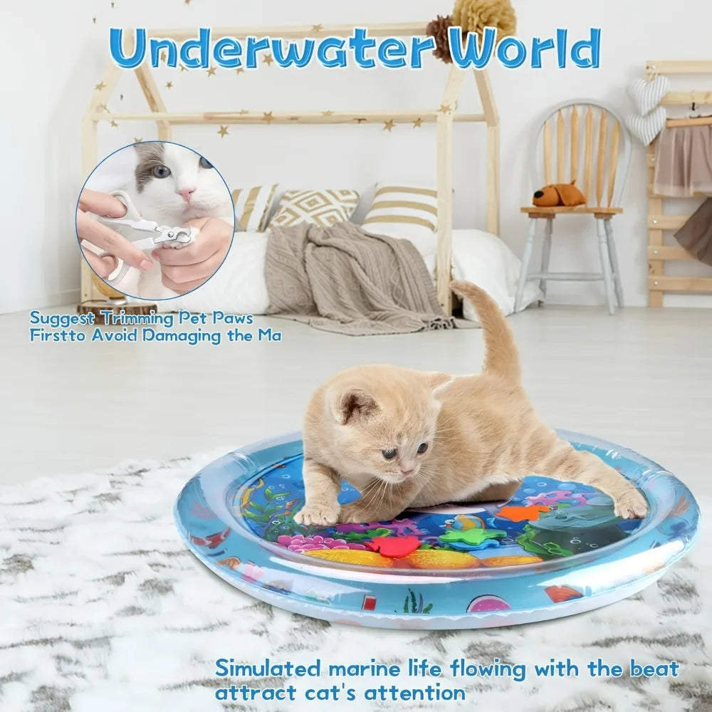 Interactive Floating Fish Cat Play Mat