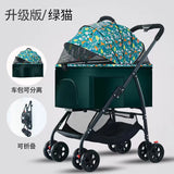 Premium Detachable Pet Stroller Multifunction Separable Carrier Ultra Lightweight One Click Folding Portable Travel Stroller for