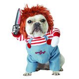 Creepy Doll Costume for Dogs (Funny Cosplay Party Outfit)