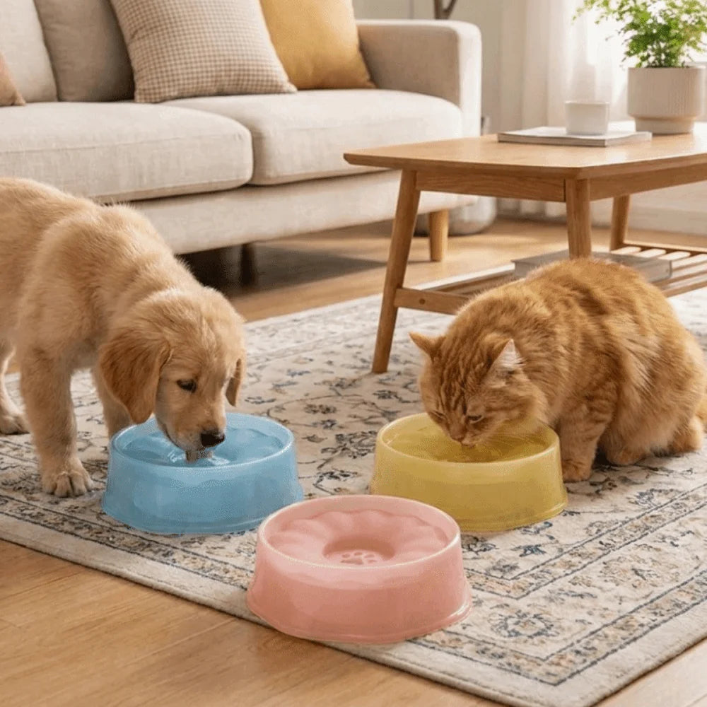 Anti-Splash Floating Dog Water Bowl (Large Capacity, Spill-Proof)