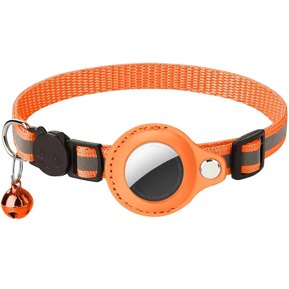 Reflective Cat Collar with AirTag Holder