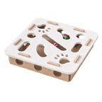 Felt Puzzle Box Cat Toy with Rolling Ball — Indoor Hunt & Dig