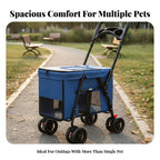 Sturdy Oxford Fabric Foldable Large Dog Carriage Stroller