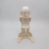 Hamster Water Bottle & Wood Stand Set — Vertical Cage Dispenser