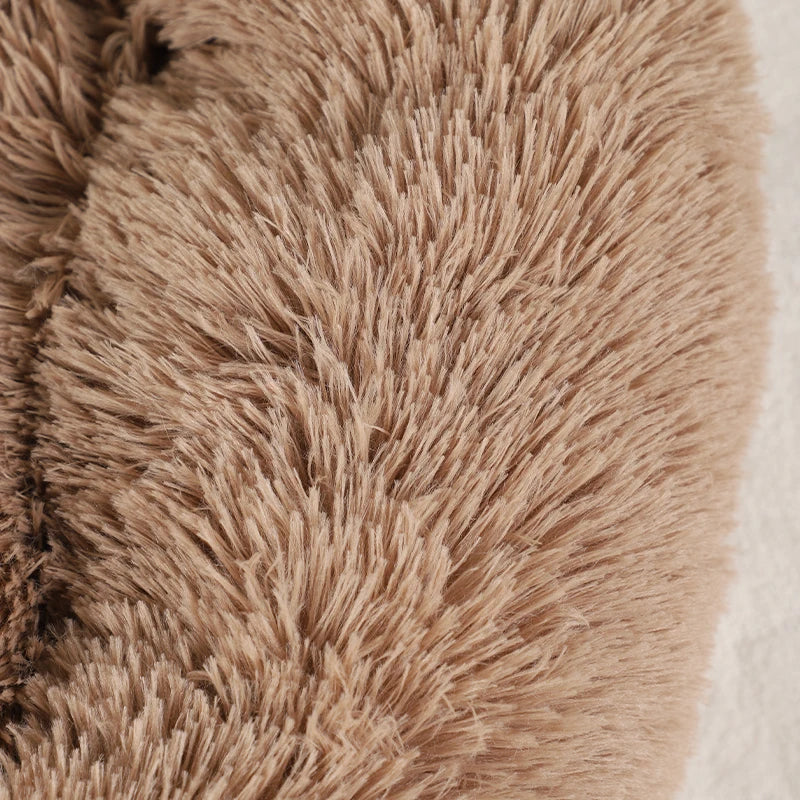 Fluffy Plush Winter Pet Bed Basket