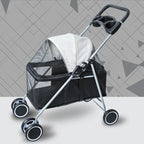 Separable Lightweight Foldable Pet Stroller Cart for Medium Dogs — Portable Outdoor Carrier