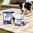 Dog & Cat Teeth Cleaning Finger Wipes — Reduces Plaque, Freshens Breath, 50-Pack