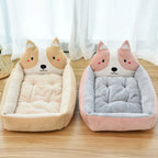 Plush Cartoon Sofa Pet Bed