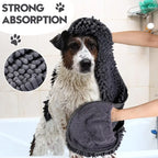 Large Quick-Drying Pet Bath Towel — Soft Absorbent Blanket for Dogs & Cats