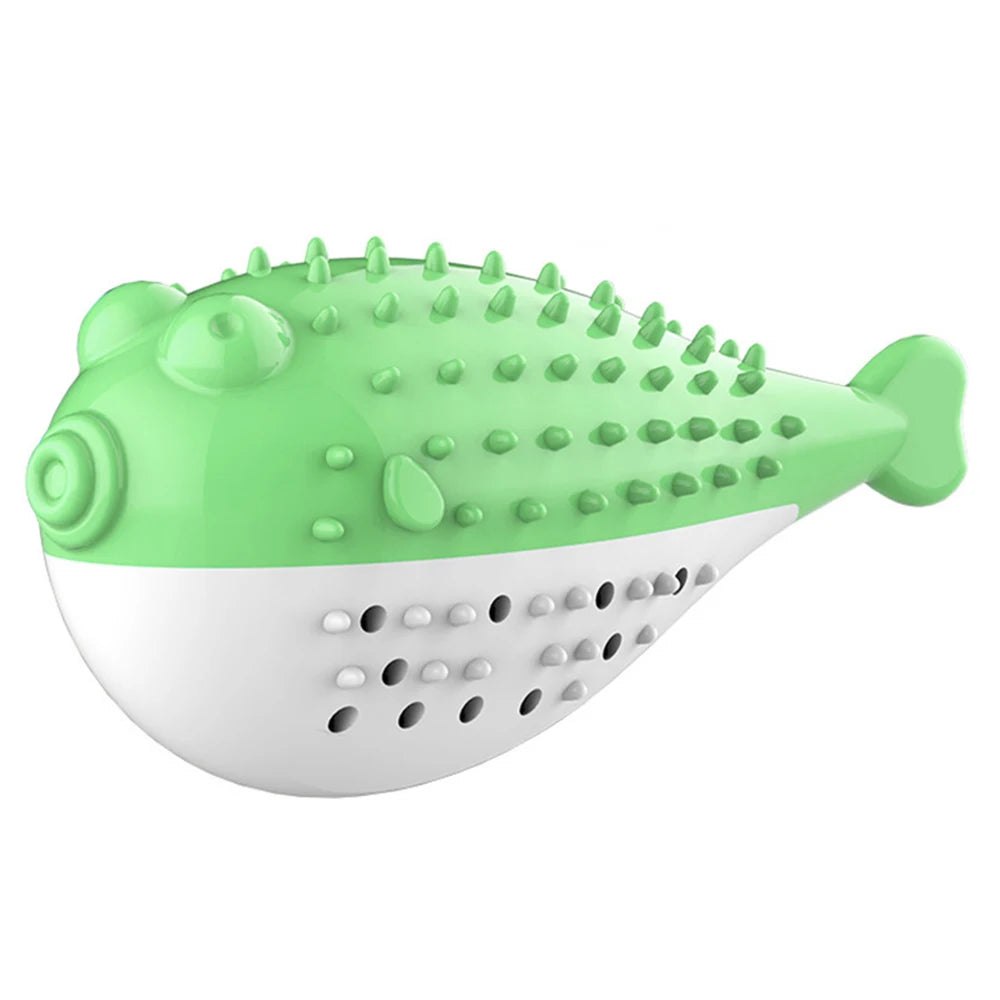 Pufferfish Catnip Chew Toy with Bell — Detachable Teething Toy for Kittens