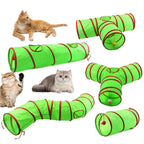 Christmas Cat Tunnel Toy — Foldable Crinkle Play Tube