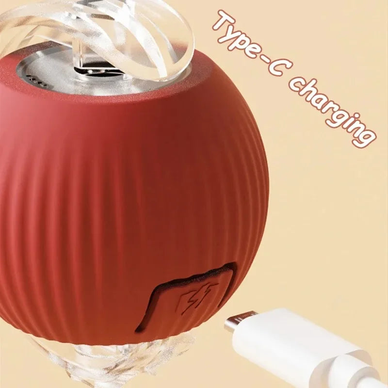 Smart Rolling Ball Toy with Faux Tail — Rechargeable Mouse Mimic