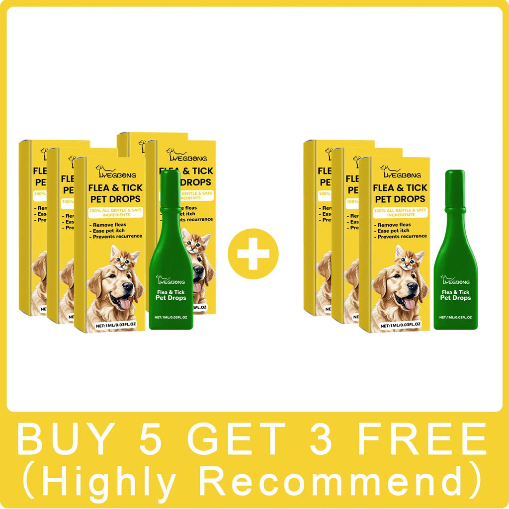 Pet Flea & Lice Removal Drops (Anti-Itch, External, Cat & Dog)