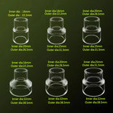 Acrylic Aquarium Pipe Variable Diameter Connectors (Transparent, DIY Fittings)