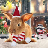 Christmas Santa Hat & Scarf Set — Mini Costume for Small Pets