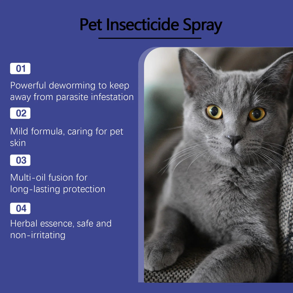 Pet Flea Repellent & Deodorizing Spray — Long-Lasting Liquid Formula