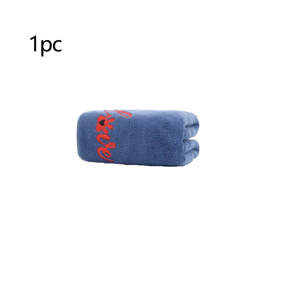 Quick-Drying Pet Bath Towels — Soft Fiber, 60x105cm