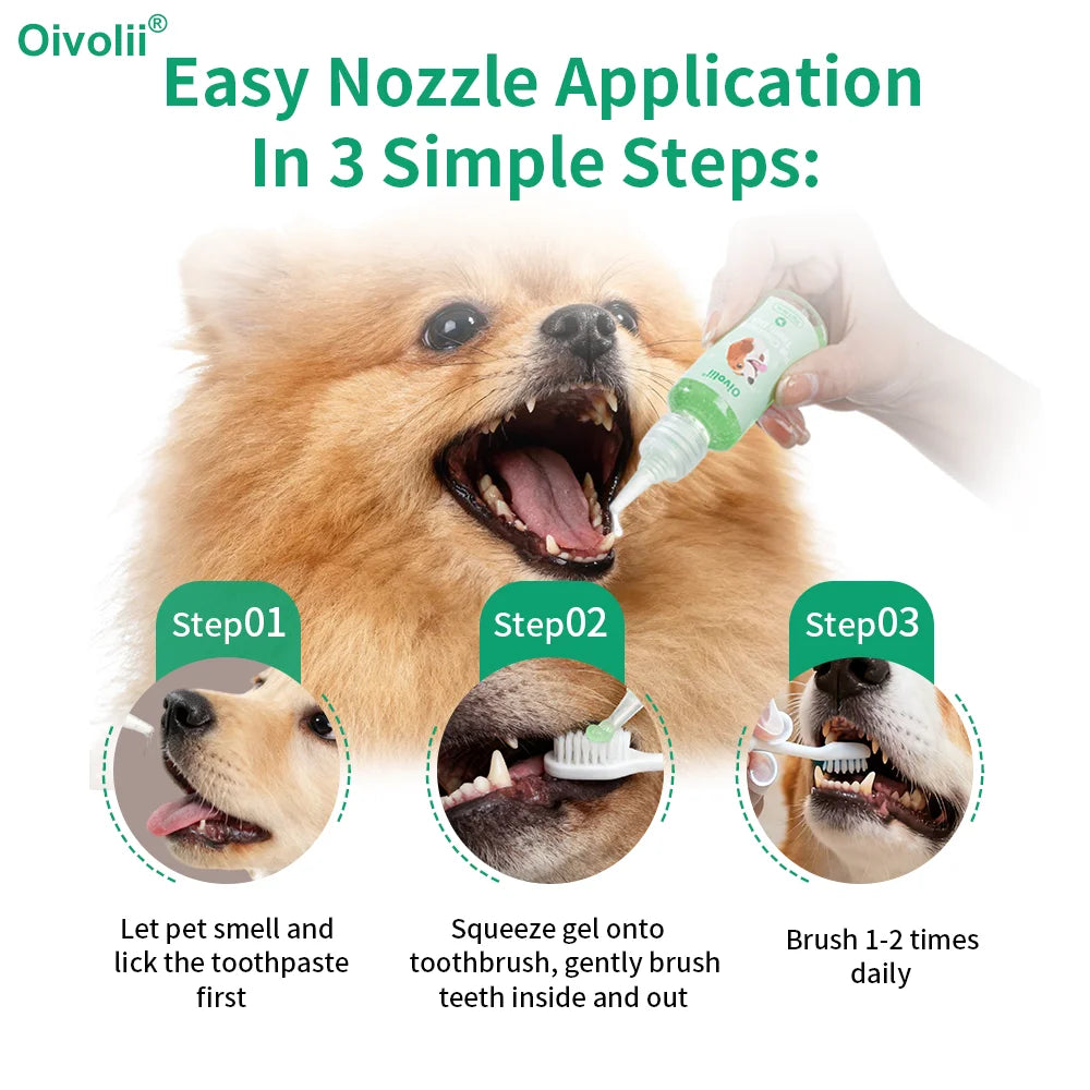 Pet Teeth Cleansing Gel — Gentle Daily Dental Care for Dogs & Cats