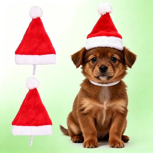 Christmas Santa Hat Costume for Small Dogs (1-20 Pack)