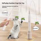 Electric Rotating Butterfly Cat Toy — Suction Cup Auto Flutter Toy