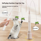 Electric Rotating Butterfly Cat Toy — Suction Cup Auto Flutter Toy